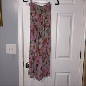 Floral Smocked Wide Leg Pants